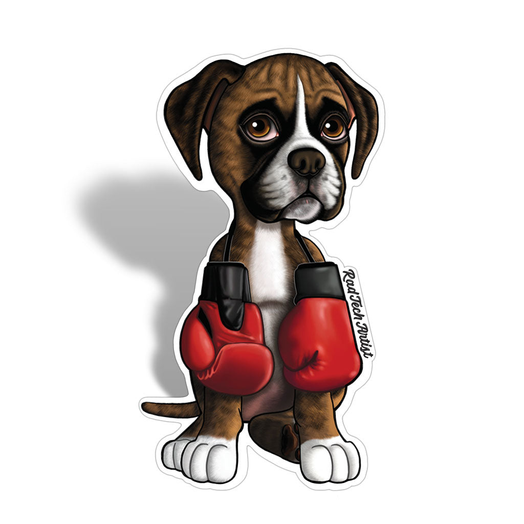 Boxer Puppy brindle sticker - Dog Lover Gifts