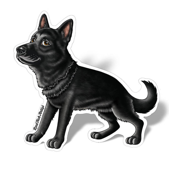 German Shepherd sticker-loyal dog art