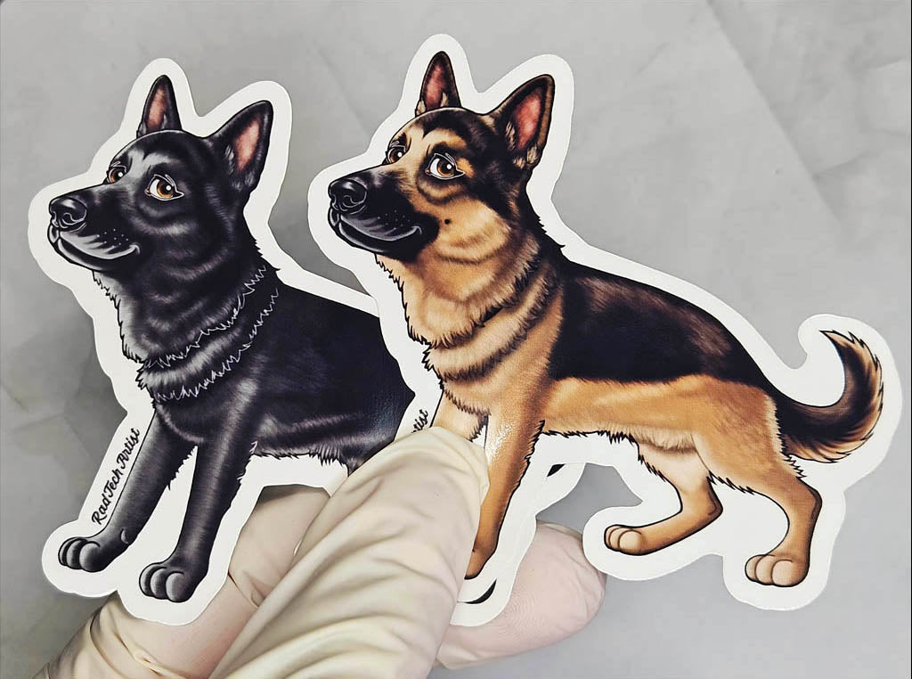 actual photos of German shepherd stickers