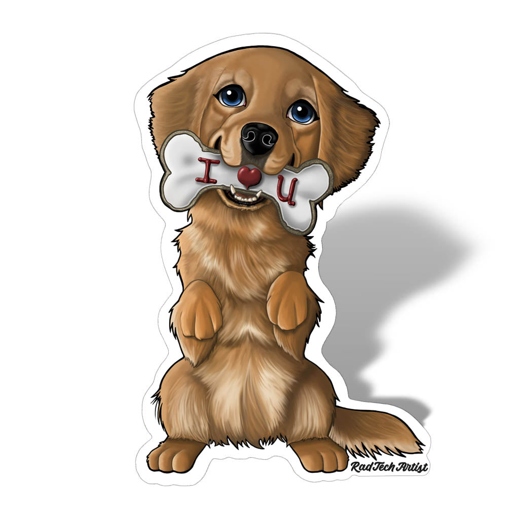 Golden Retriever dog sticker - Friendly pet decal 