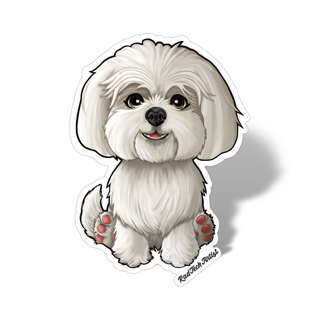 Maltese Dog Sticker - Toy Breed Dog Sticker