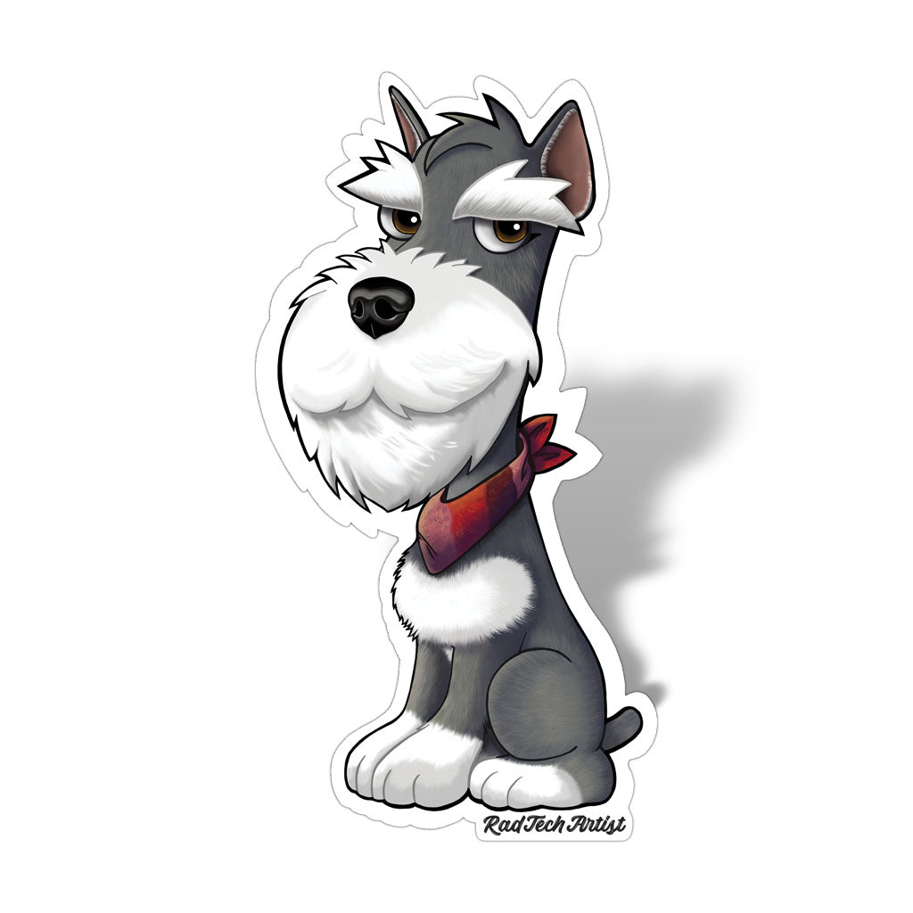 Mini Schnauzer Dog Sticker - Hand-Drawn Pet Decal