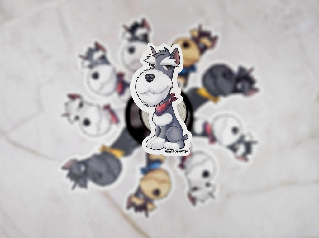 Photo of Miniature Schnauzer stickers- Cute bearded dog decal