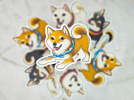 Photo of Shiba Inu Sticker- Cute foxy dog decal